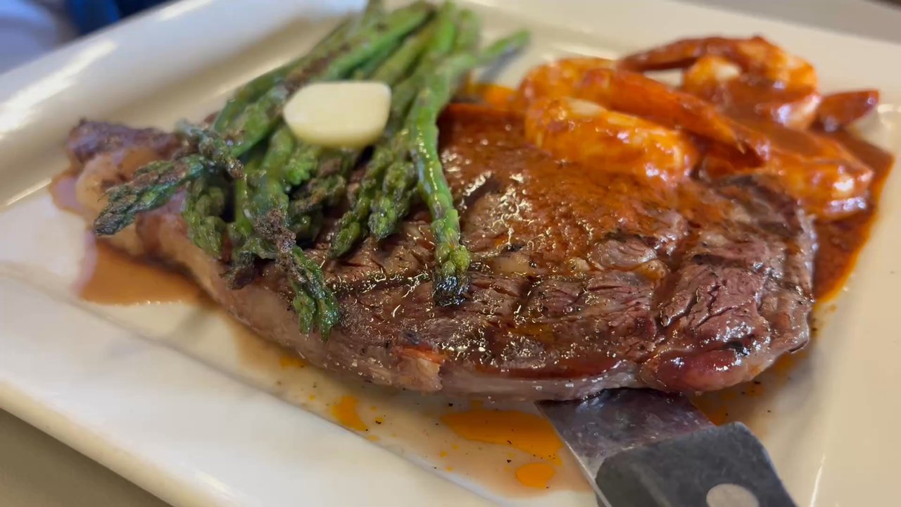 La Hacienda - This is the surf and turf that my wife ordered and everything on it was delicious. She wants to come back and return again. - Steakhouses Near Me - Moriarty, New Mexico