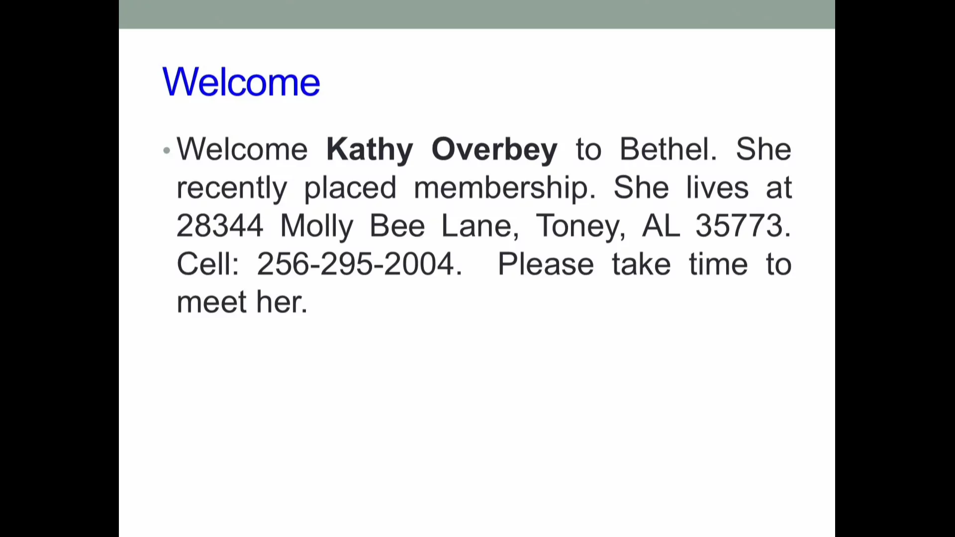 Bethel Service, December 21, 2025