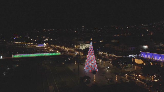 Christmas tree in the city center 
