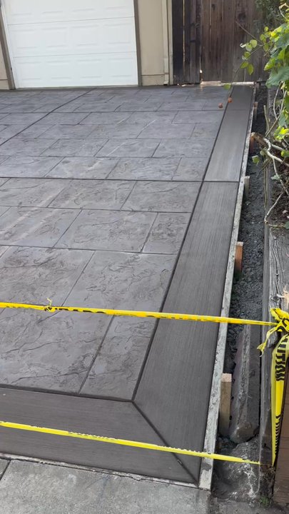 Solorio's Concrete - Stamped and colored driveway. - Masonry/Concrete Near Me