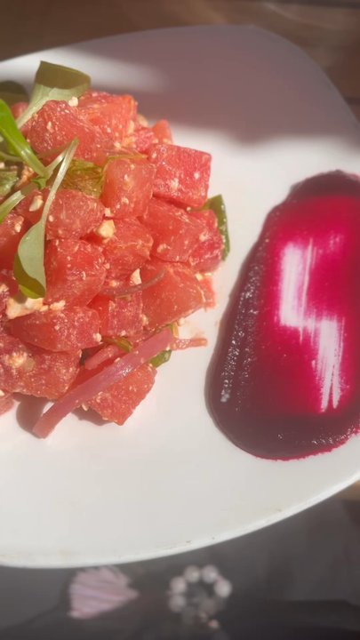 Tantalum Restaurant - Watermelon and feta salad - Asian Fusion Near Me - Long Beach, California