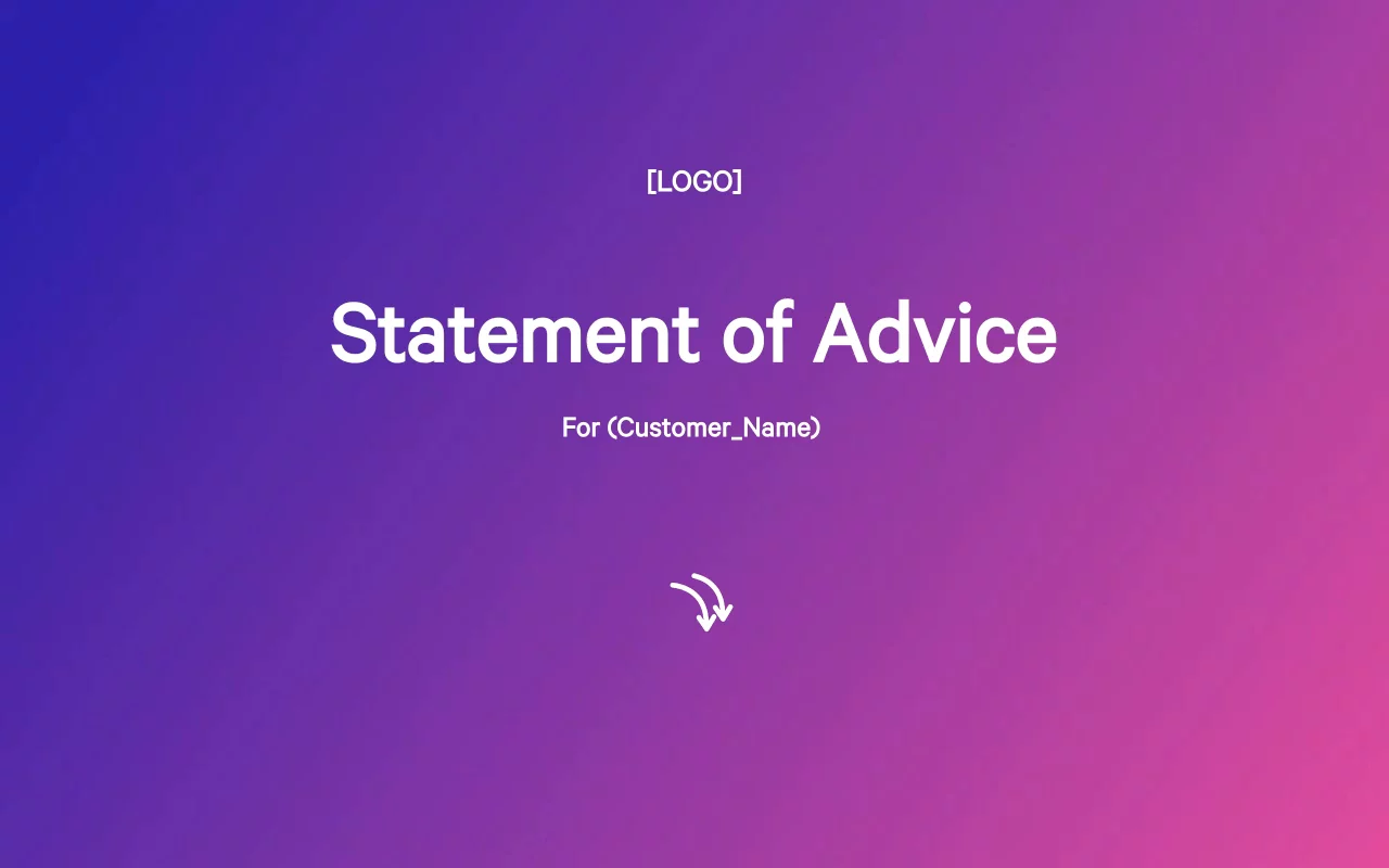 Preview of Statement of Advice Template