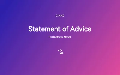 Preview of Statement of Advice Template