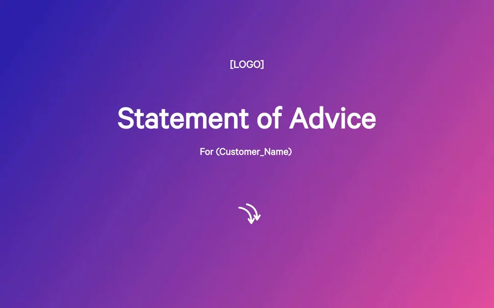 Preview of Statement of Advice Template