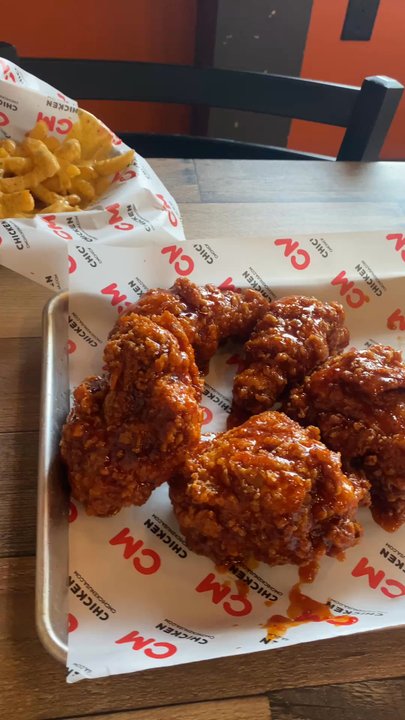 CM Chicken - I got the Legs & Thighs (RD) in garlic spicy. With cheese mustard. - Korean Near Me - Richmond, Texas