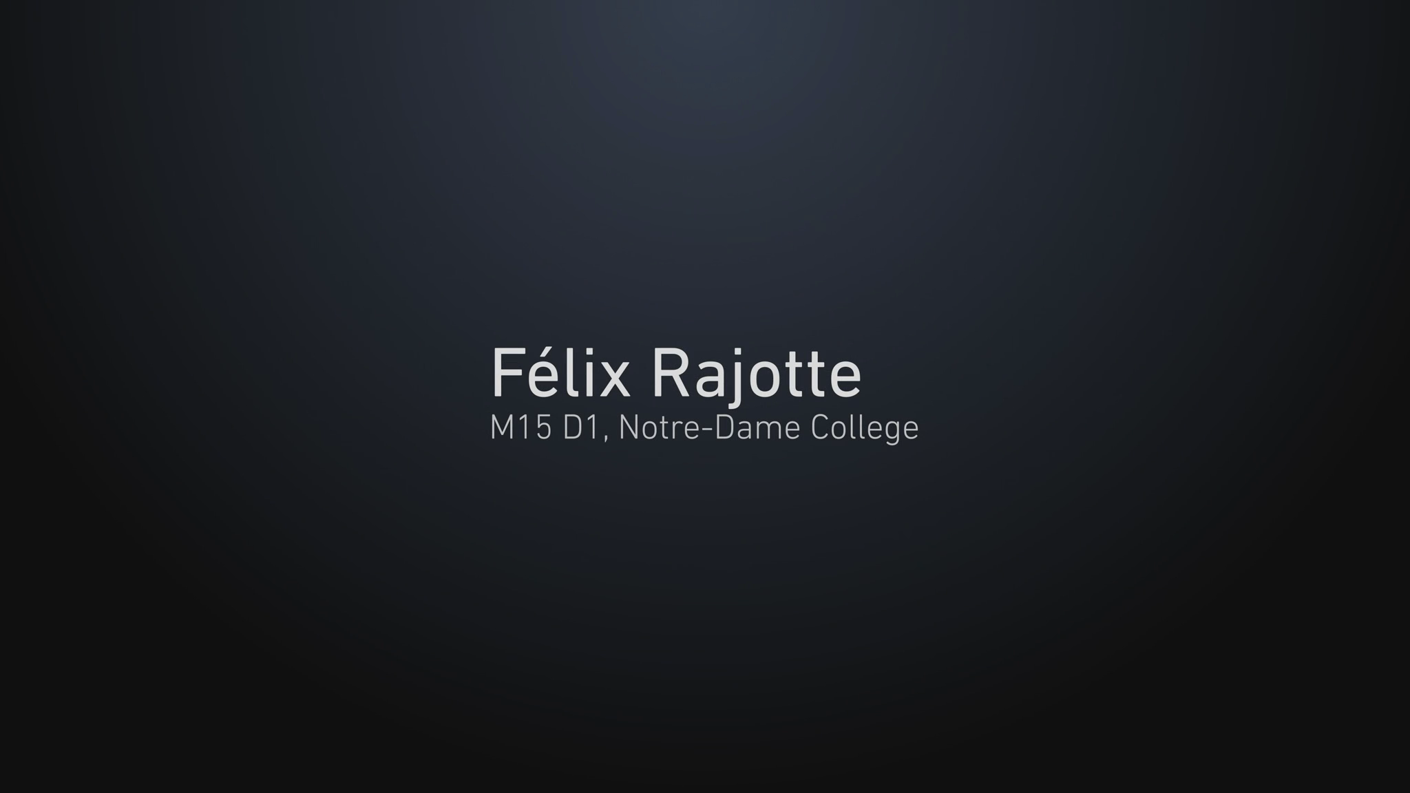 #86 Félix Rajotte's early season highlights with Notre-Dame College - M15D1