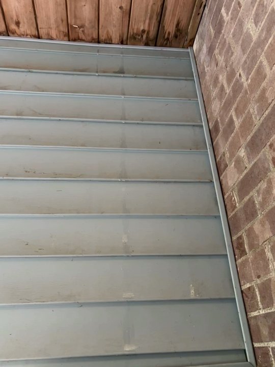 PacWest Home Inspections - Water running down the side of our home in the breezeway - Home Inspectors Near Me - Beaverton, Oregon