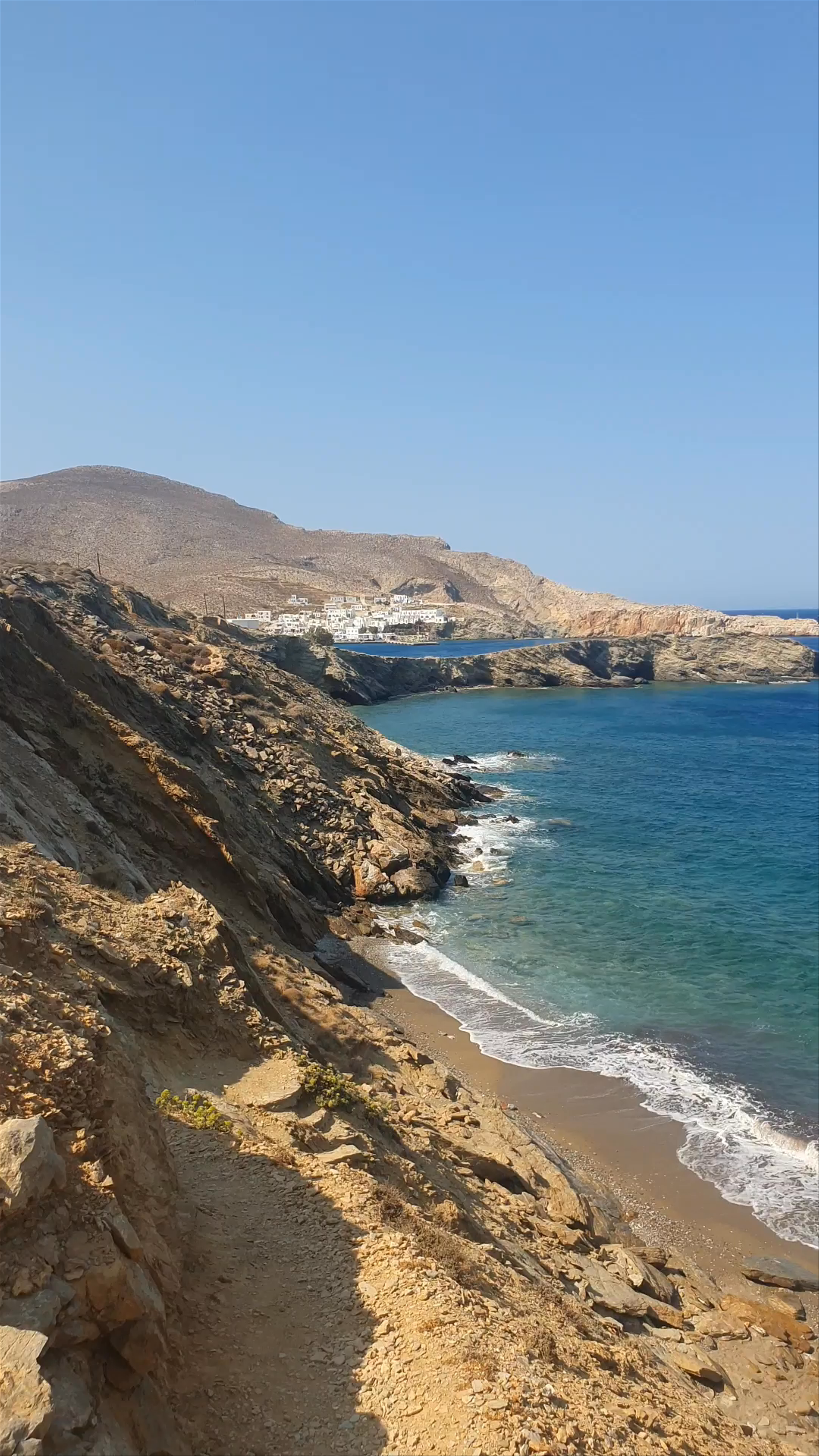 Puntaki Beach Serenity: Coastal Escape in Folegandros, Greece