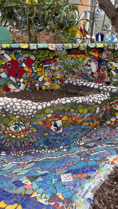 Mosaic Tile House - Parts of the front, there is so much detail that can't be seen unless you go in person - Art Galleries Near Me - Venice, California