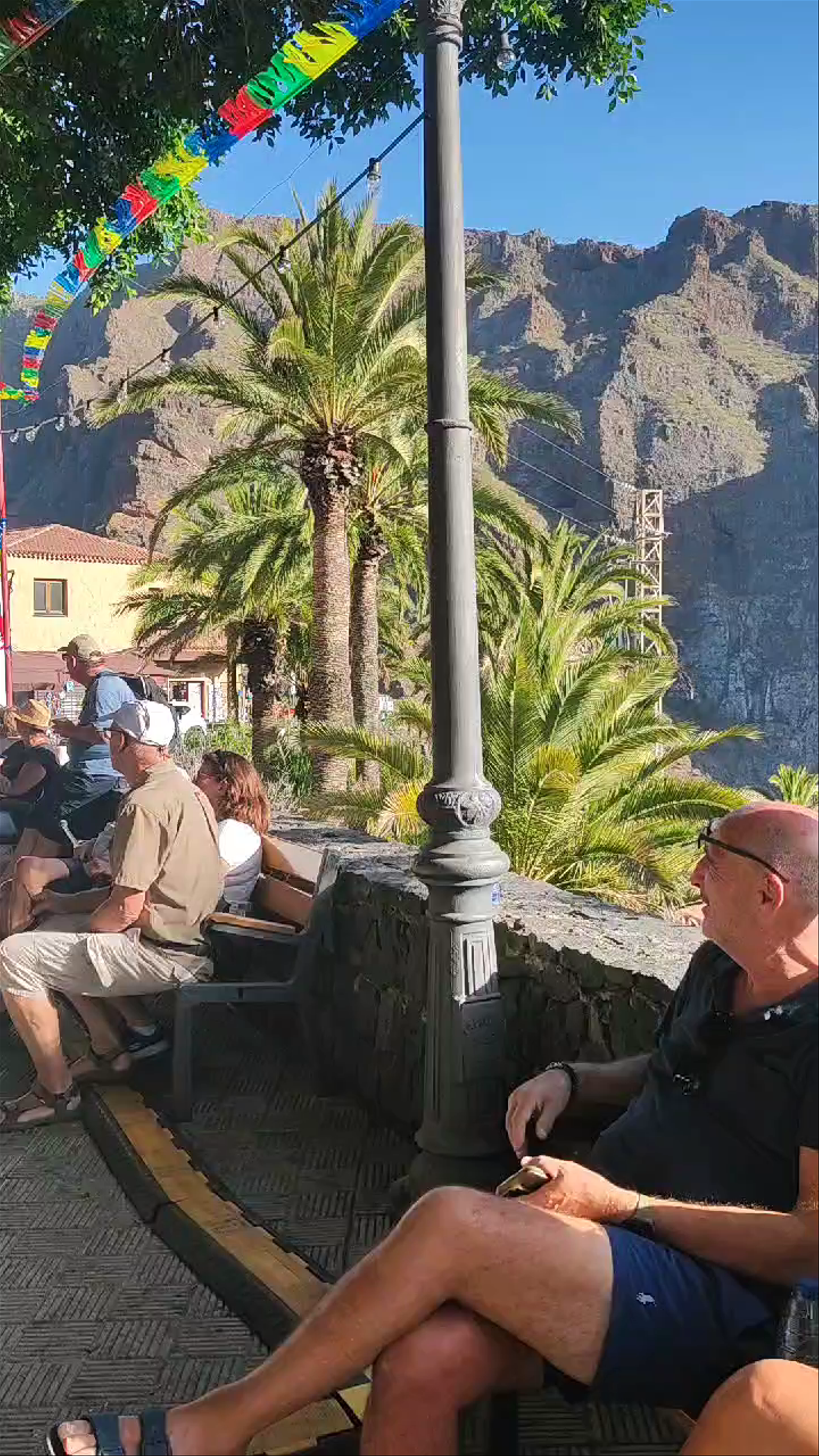 Sunlit Gathering at Plaza de Masca, Canary Islands