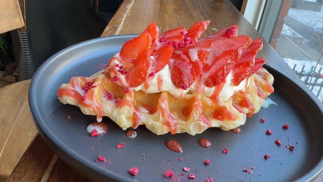 Sharpfle Waffle - York - Strawberry Shortcake - Coffee & Tea Near Me - Ottawa, Ontario