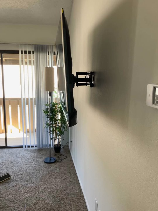 TV Mounting Installation - TV right after install, seamless work - TV Mounting Near Me
