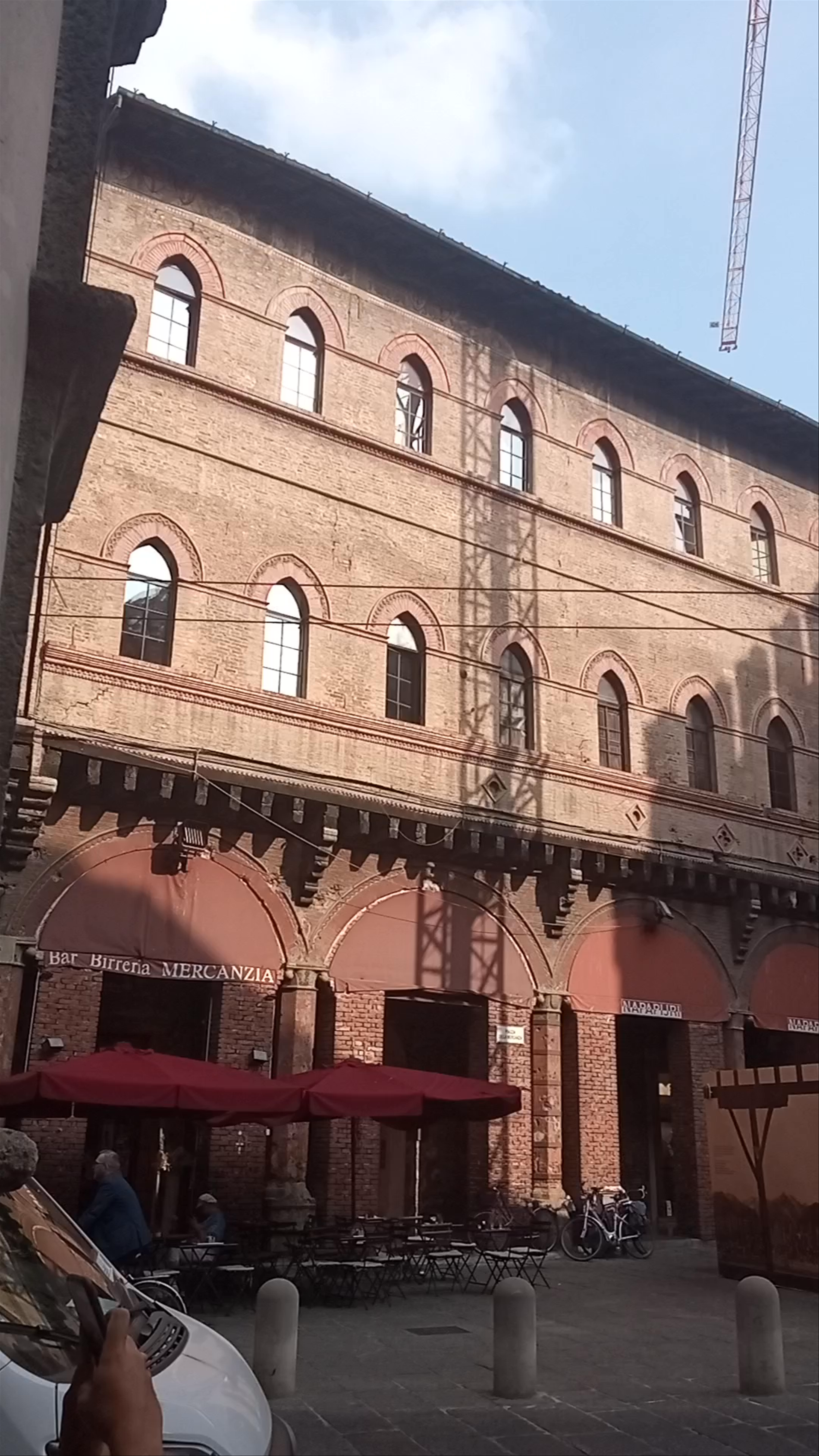 Historic Streets and Architecture of Bologna's Church of Saints Bartholomew and Cajetan