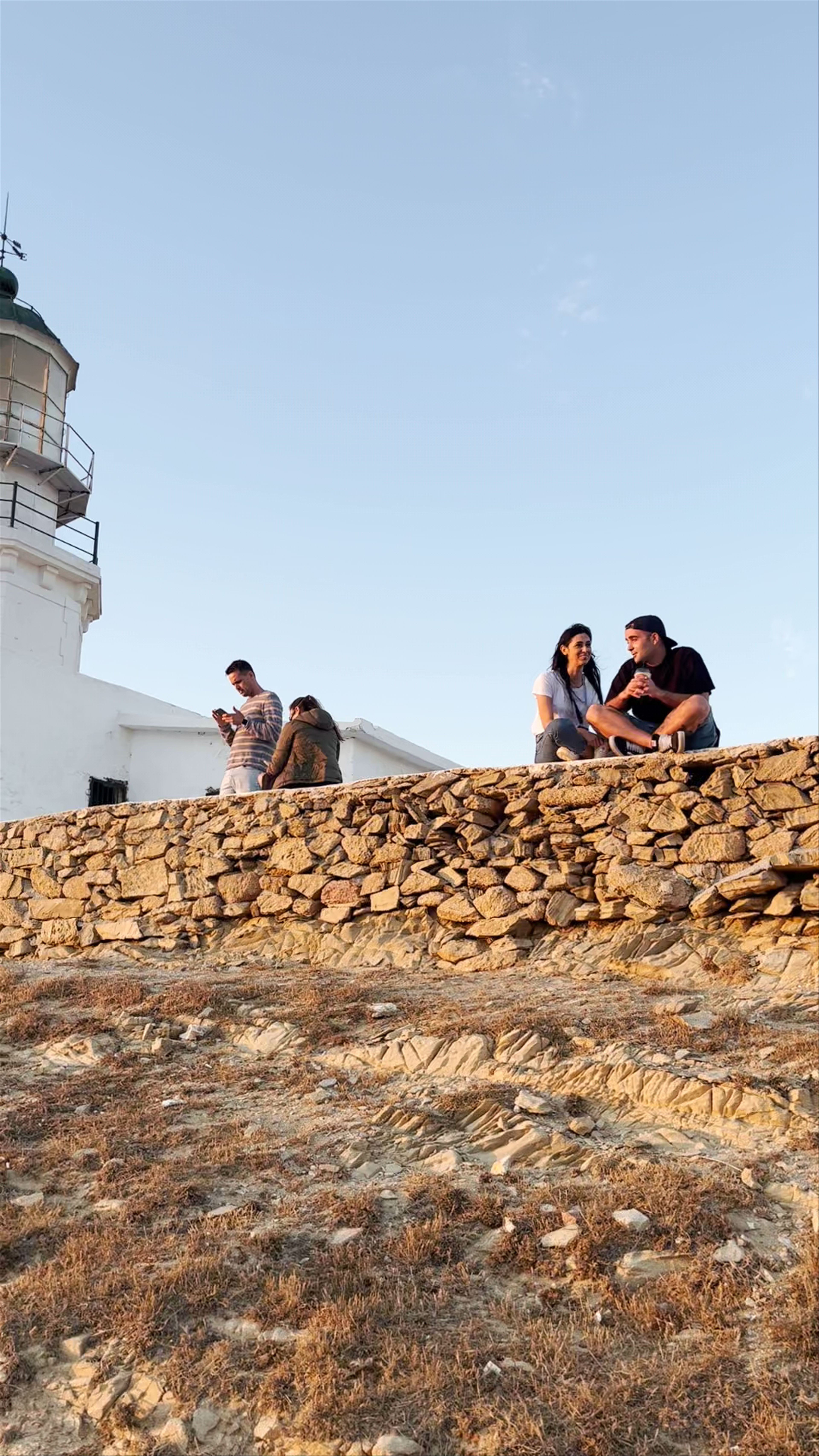 Sunset Serenity at Lighthouse Mykonos, Faros Armenistis, Greece