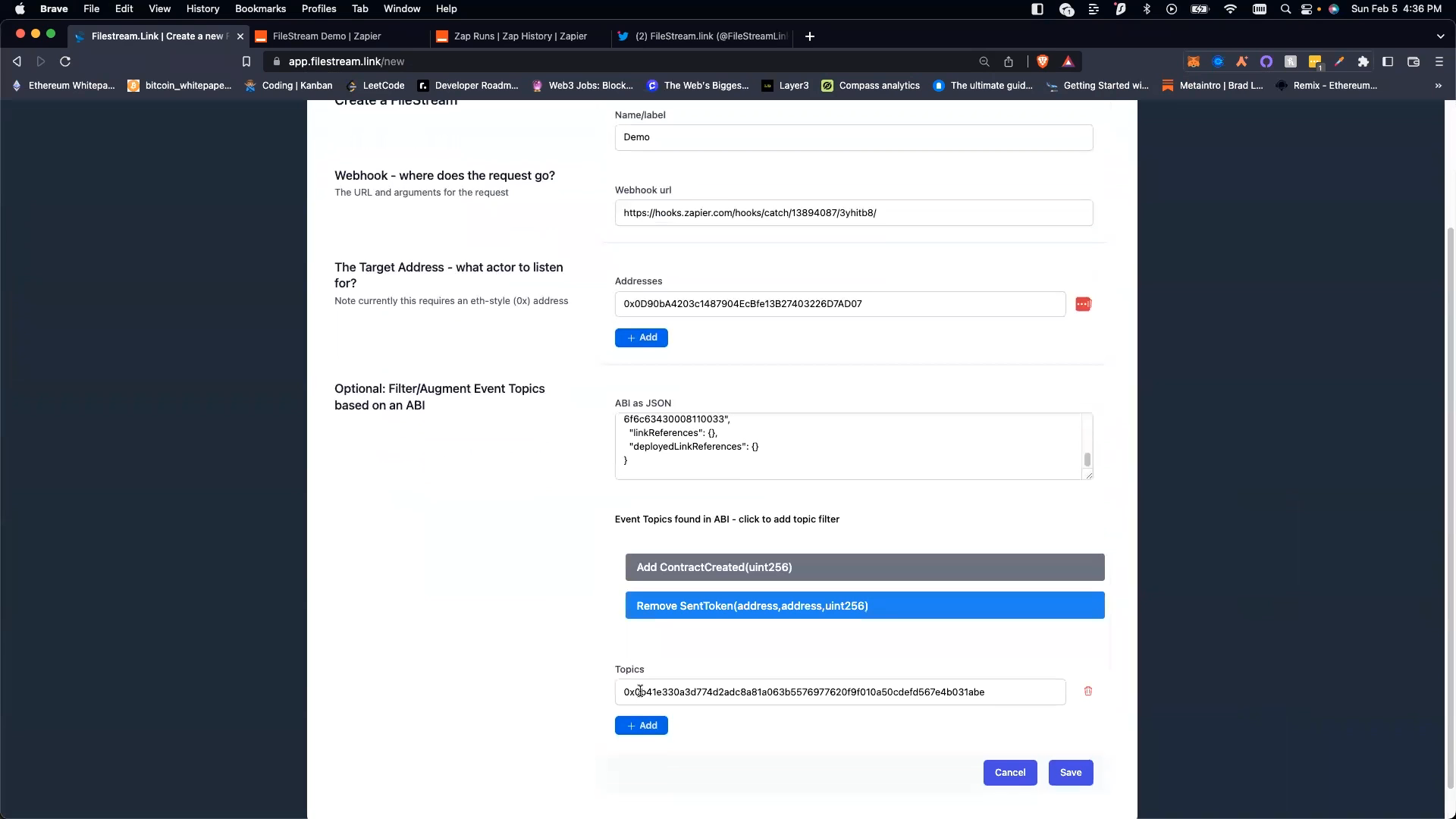Filestream.link video demo