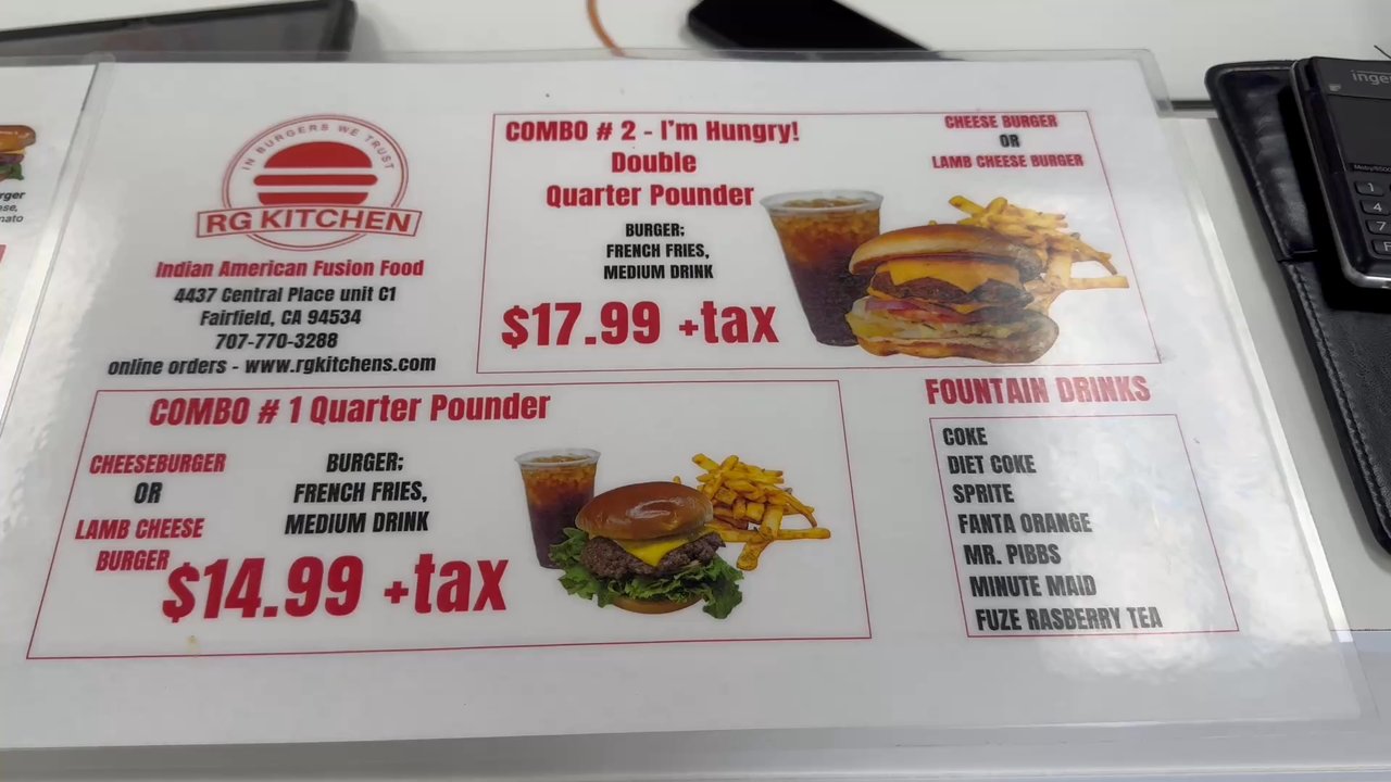 Rg Kitchen - Menu - Burgers Near Me - Fairfield, California