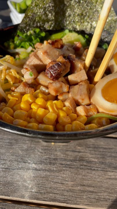 Bakudan Ramen - Kale Noodle paired with Pork Belly is a must try! - Ramen Near Me - San Antonio, Texas