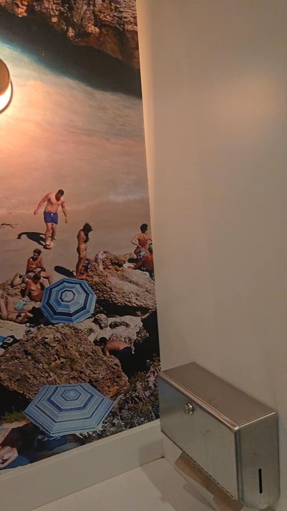 Ibiza - This is a short video of the inclusive bathroom space with great lighting and art - Salad Near Me - Santa Cruz, California