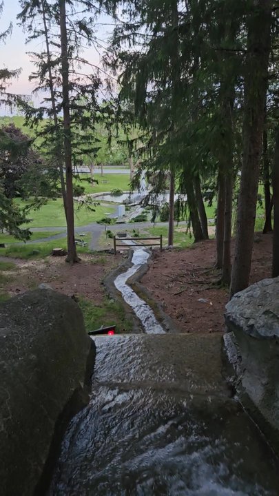 Cascade Park - Video of the water fall top - Parks Near Me - Bangor, Maine