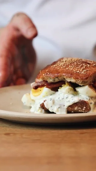 Egg & Sloppy Bacon Sandwich