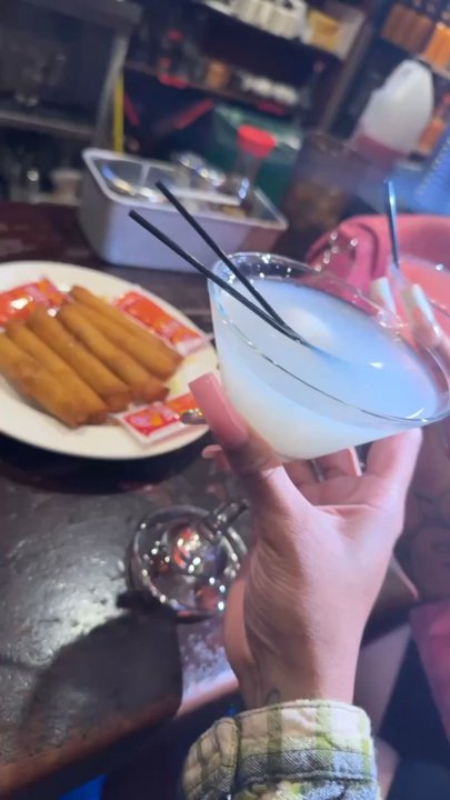 Monkey King Pub & Grub - Lychee martini and strawberry lemon drop - Asian Fusion Near Me - Alameda, California