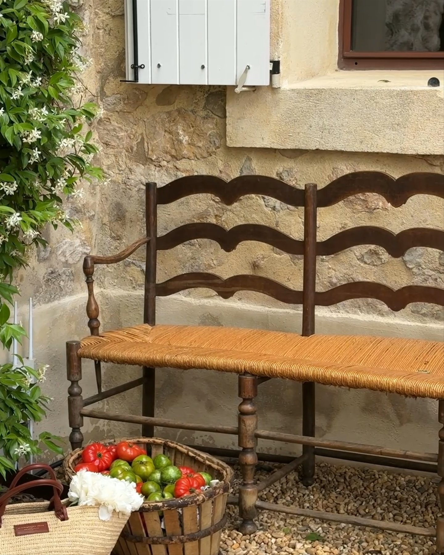 Antique Rush Bench