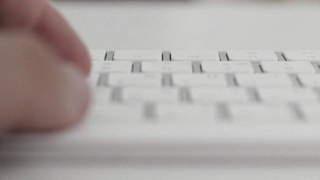 Typing on Apple keyboard