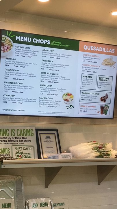Chop Stop - Menu - Salad Near Me - Aliso Viejo, California