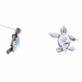Turtle Earrings in sterling silver by Marahlago Larimar Jewelryr