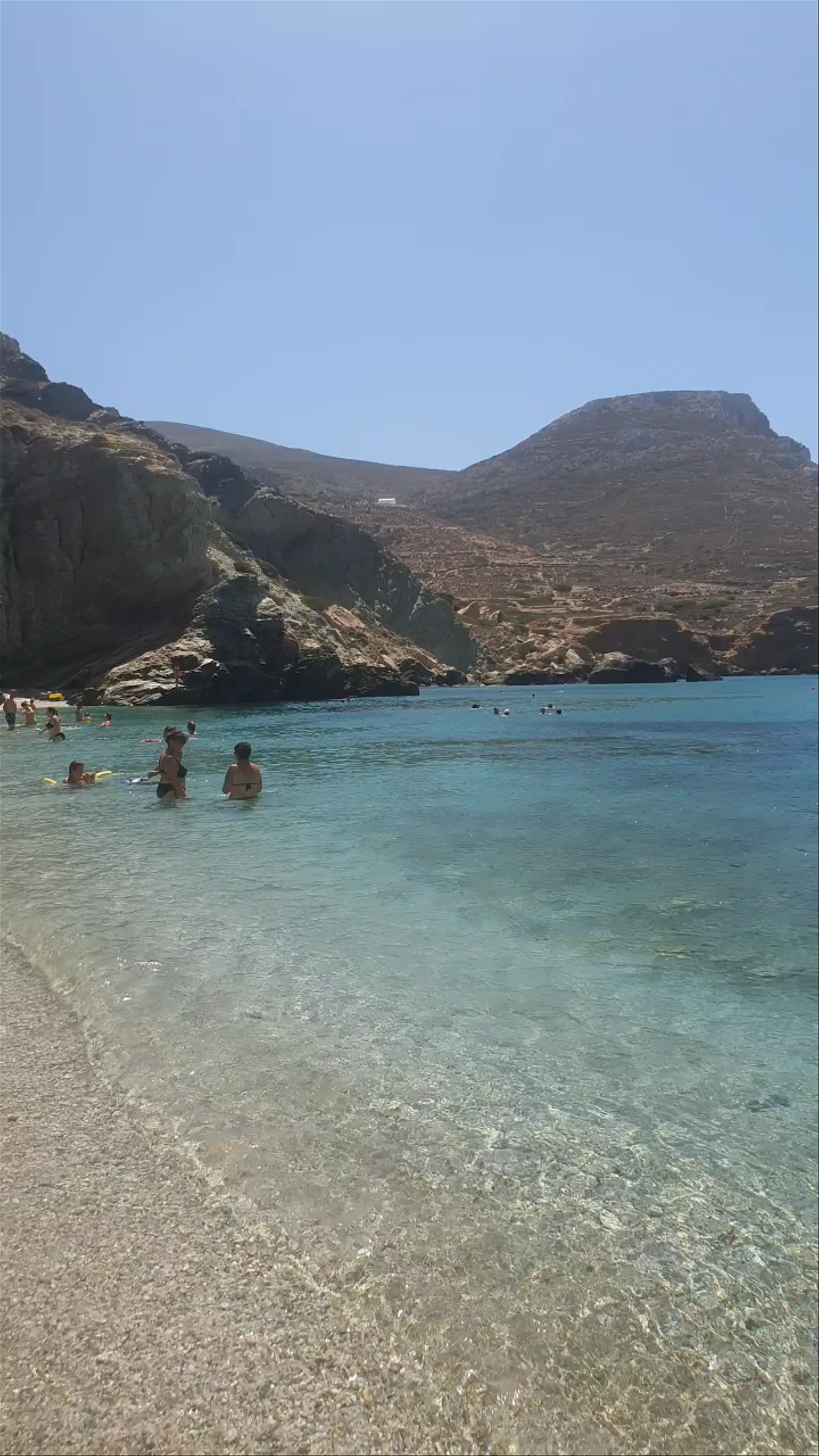 Serene Summer Swim at Paralia Agkali, Greece
