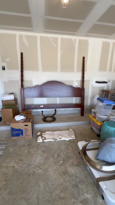 Village Movers and Storage - Cracked and broken bed frame that was lying on the moving truck floor. - Movers Near Me - Ocala, Florida