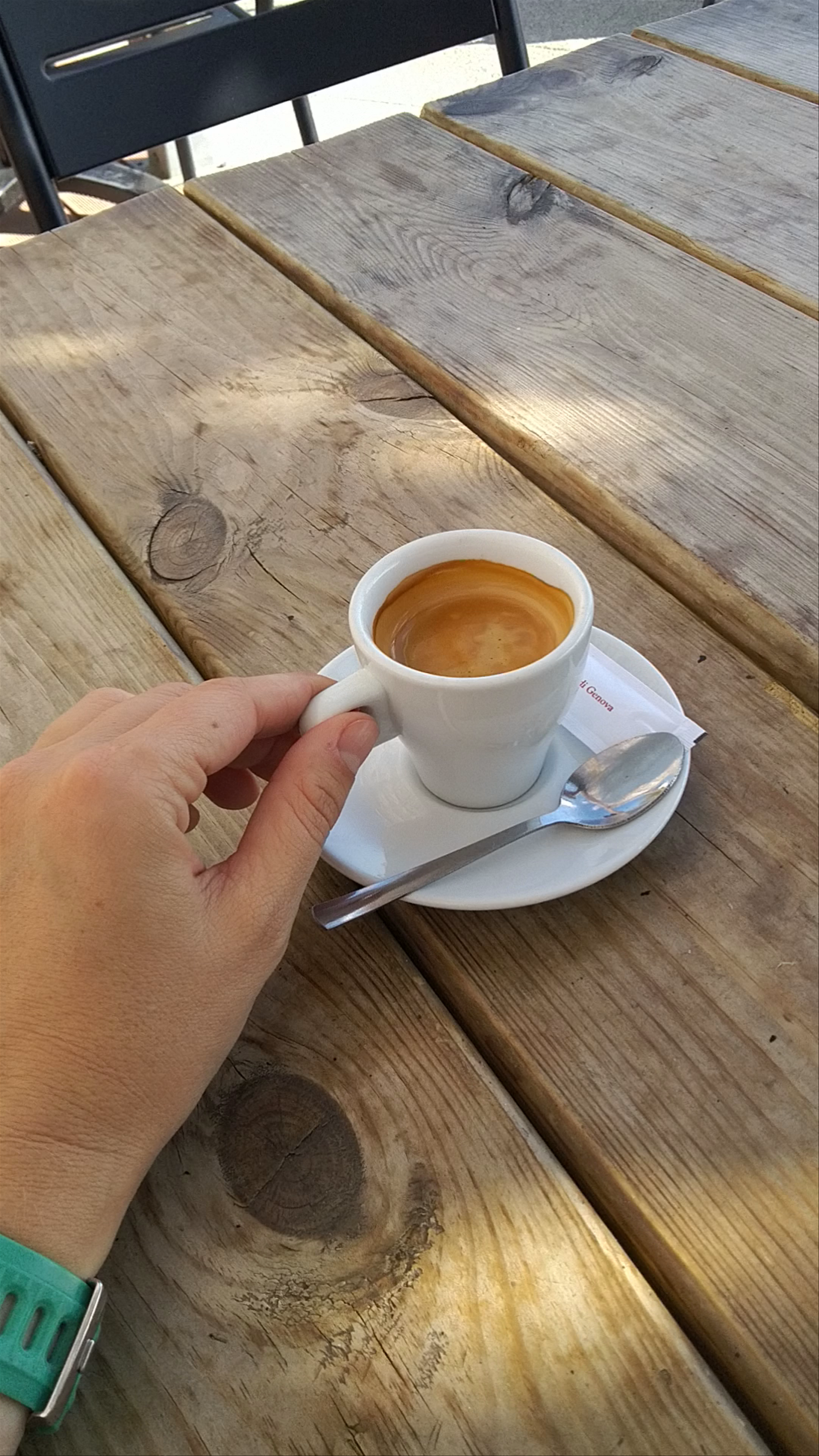 Morning Coffee Bliss at La Plage, Plage du Mourillon - Toulon, France