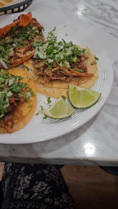 Martha's Fusion Kitchen - 1 birria taco. 2 street tacos carnitas - Pizza Near Me - Columbus, Ohio