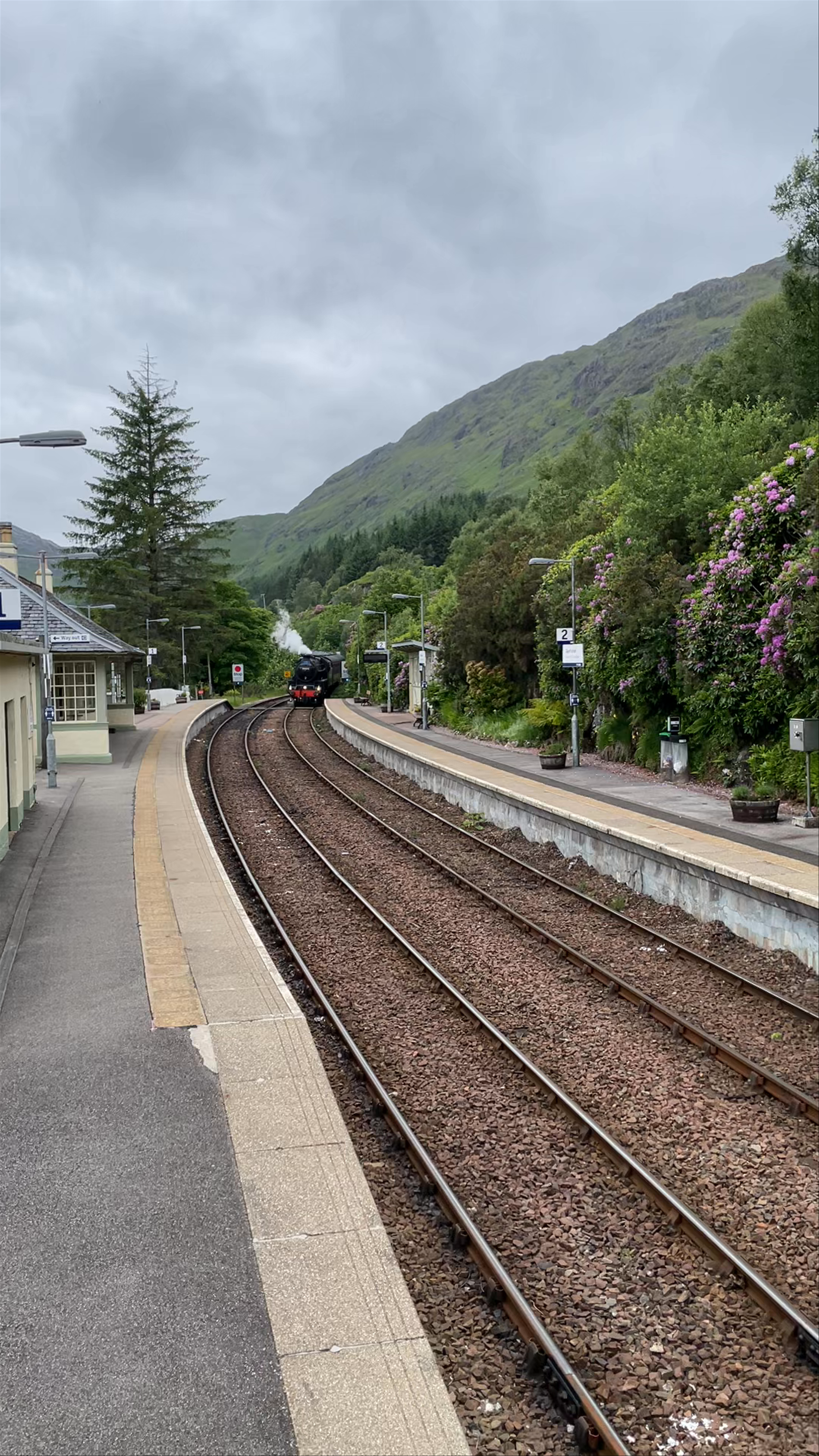 The Jacobite Steam Train Arrival at Glenfinnan Viaduct, Scotland