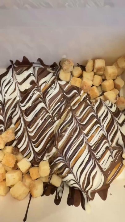 Chocolate Bash - Crepe milk chocolate white cheesecake bite - Desserts Near Me - Irvine, California