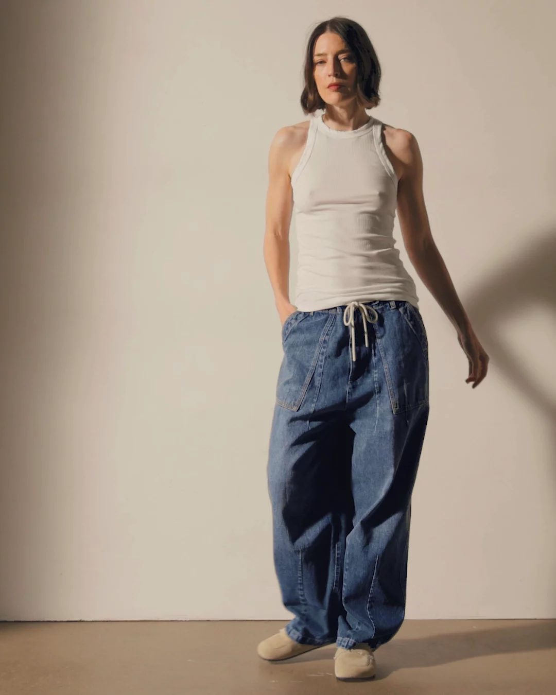 Sunset Tank - White | James Perse Los Angeles