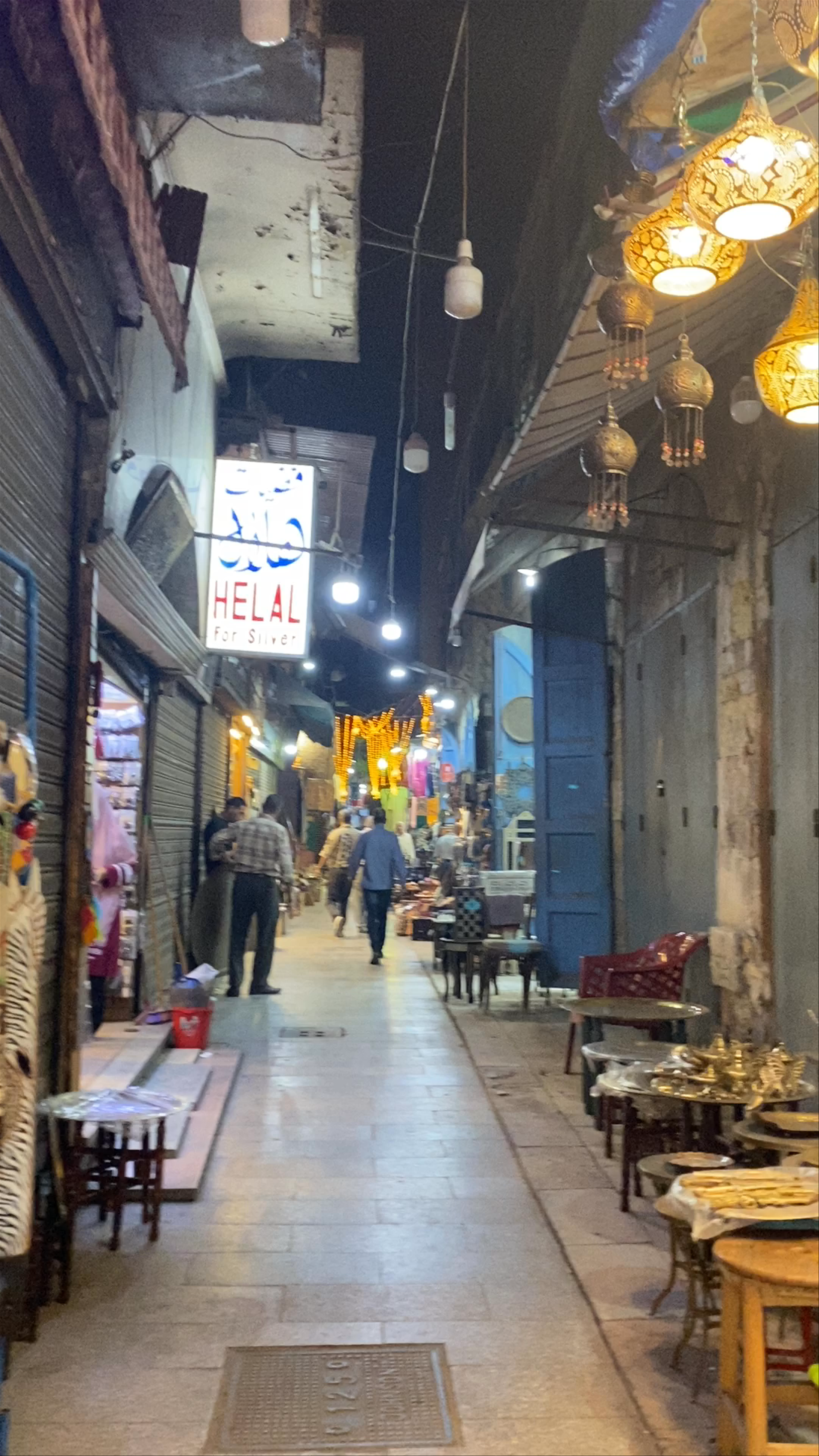 Nightlife at Jan el-Jalili Bazaar in Cairo’s Historic El Gamaliya