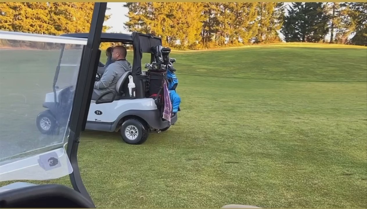 Trophy Lake Golf & Casting - Shenanigans on Hole #18 - IG: @nelson_eats - Golf Near Me - Port Orchard, Washington