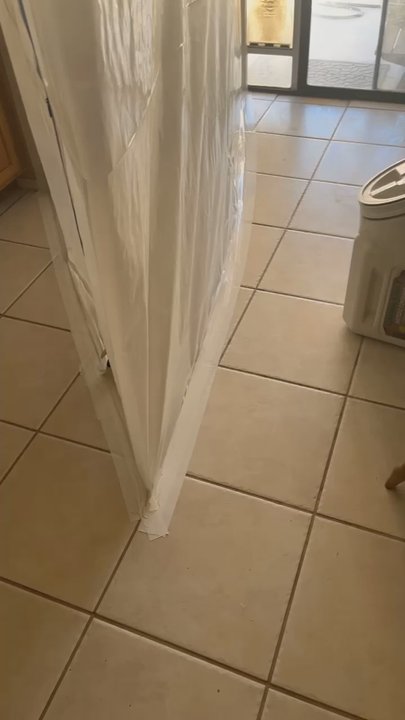 Spot-On Environmental Restoration - Small mold job in a kitchen & pantry with containments set to help the clients needs!!! SPOT-ON !!! - Damage Restoration Near Me