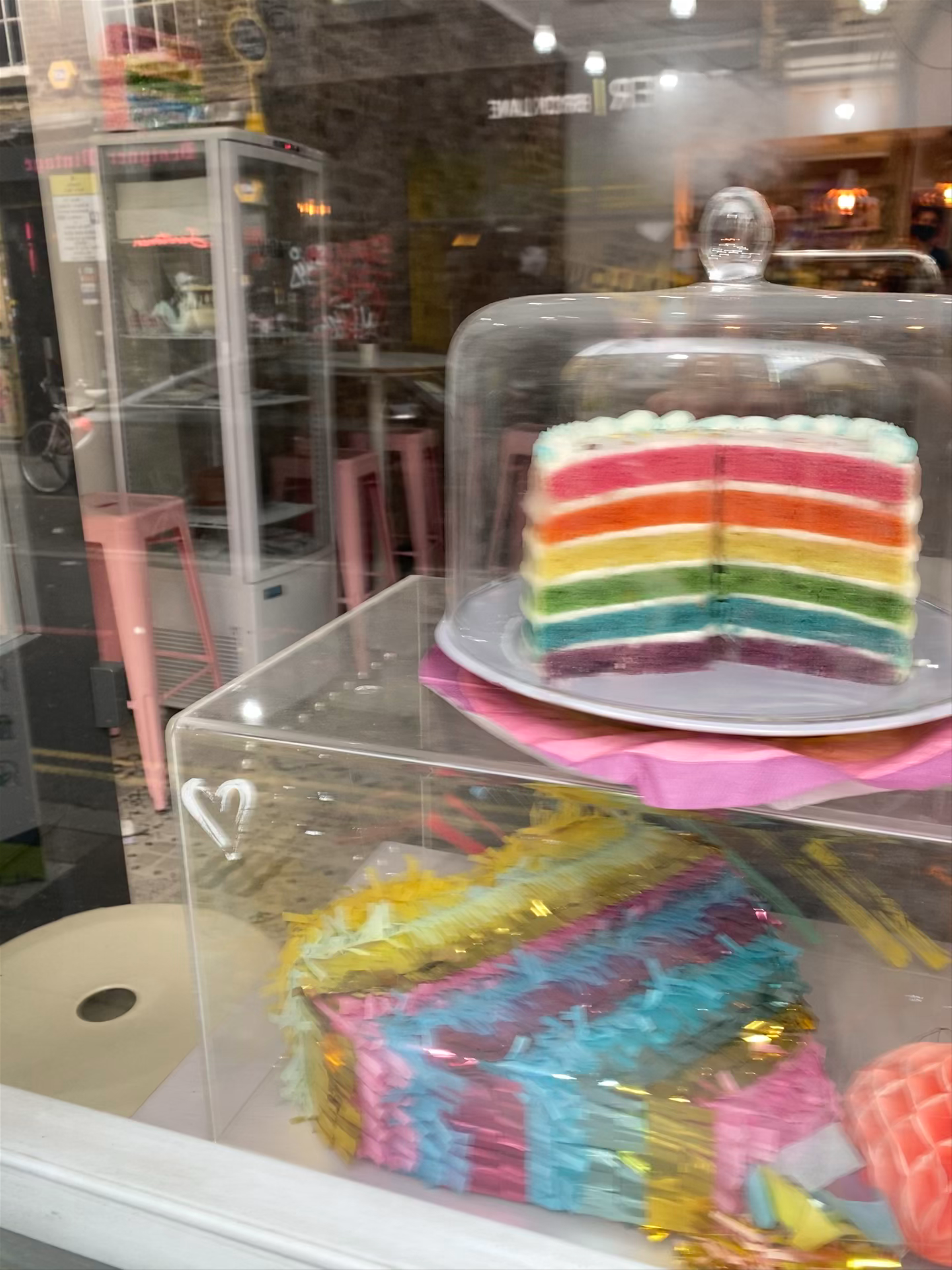 Vida Bakery Rainbow Cake on Brick Lane, London