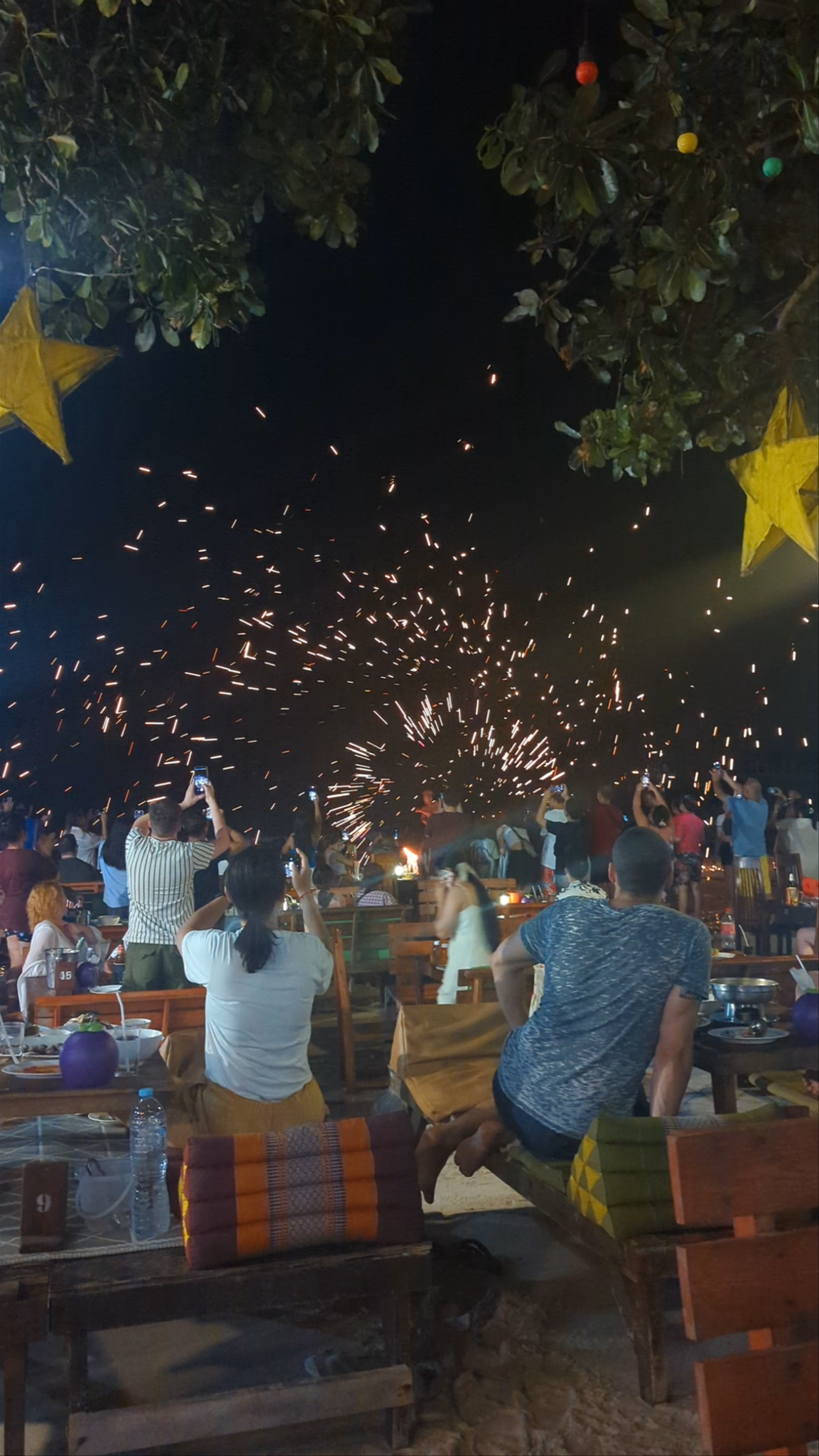 Nighttime Fireworks Celebration at Green Place Phe, Rayong