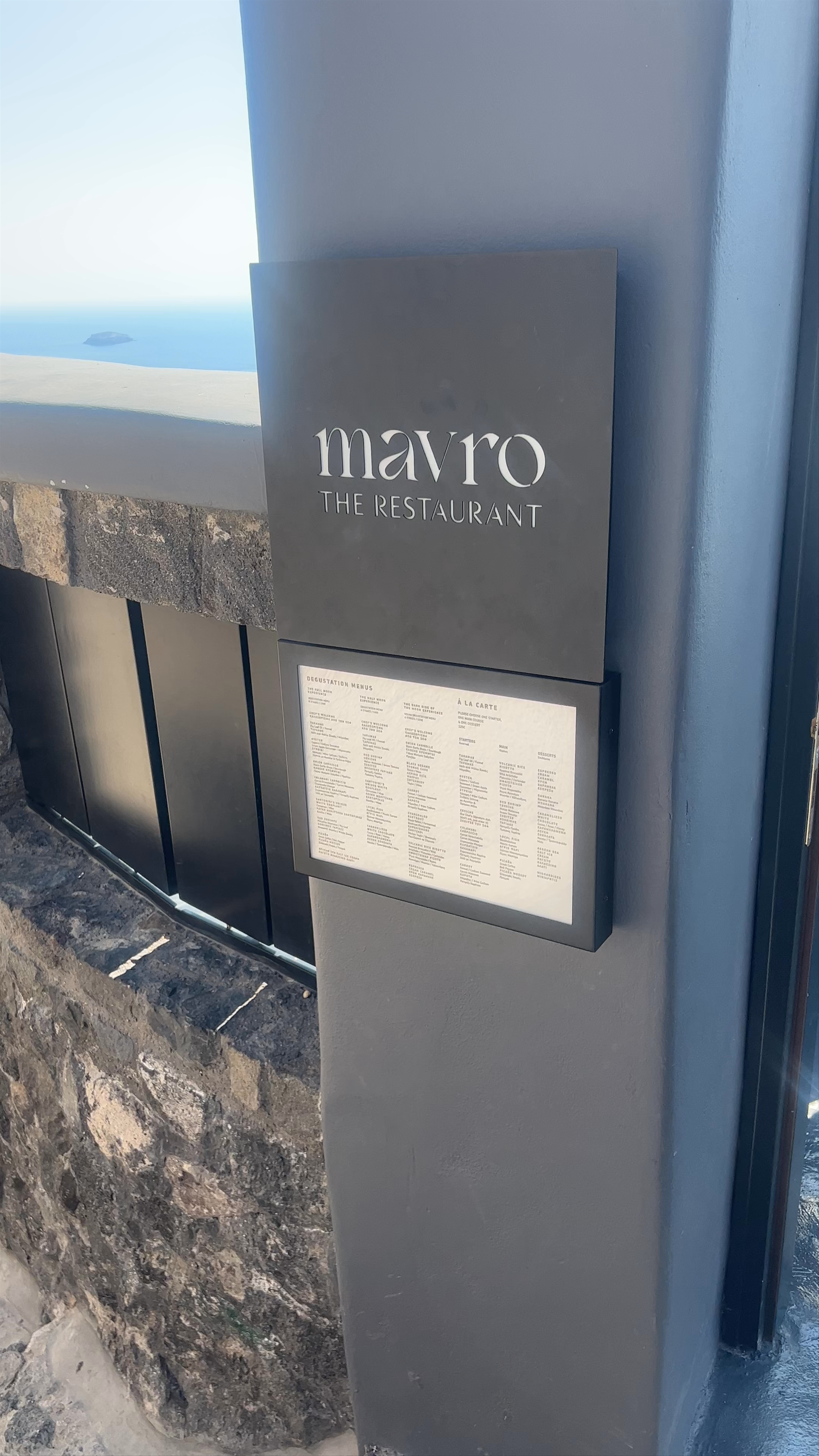 Mavro Restaurant Santorini