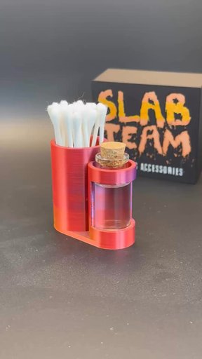 Preview pic of Banger E-rig Cleaning Station–Swab and Isopropyl Alcohol Station– Custom Dabber Holder with Glass Jar & Cork– Stand for Dabbing Accessories