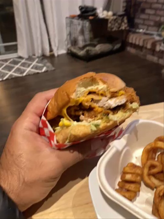 Marty’s Grill - Big fried chicken sandwich!  Side of curly fries! - Burgers Near Me - Richmond, California