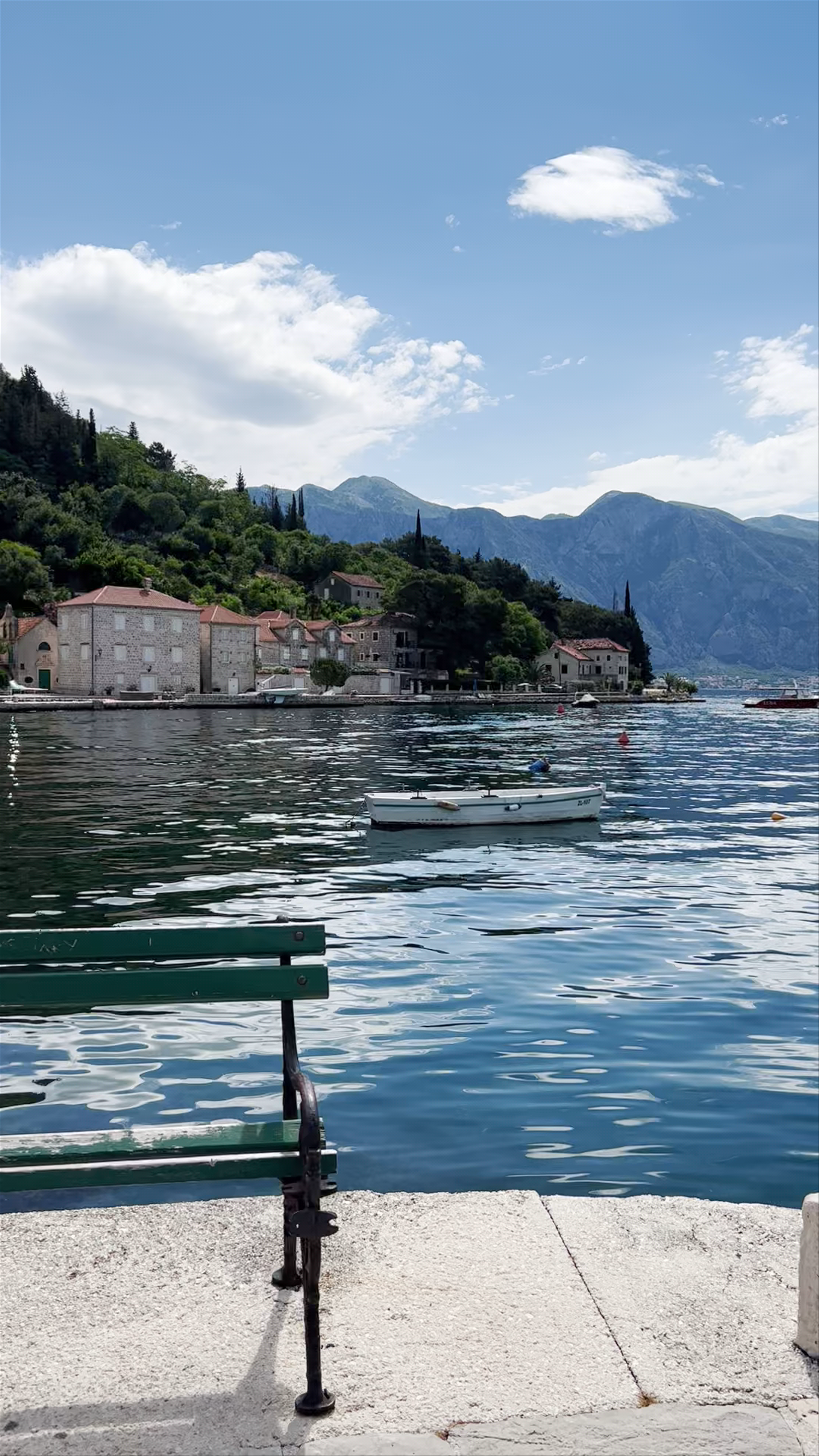 Tranquil Waterfront Views at Konoba Otok Bronza, Perast, Montenegro