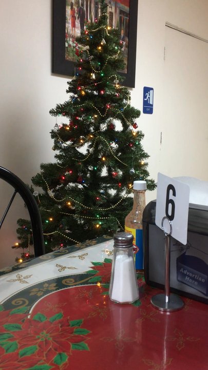 Aqui Es - Cute Xmas set-up in the upstairs seating - Mexican Near Me - Bethlehem, Pennsylvania