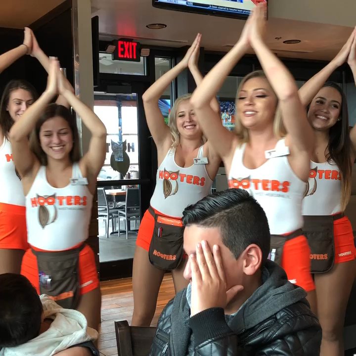 Hooters - Boys having fun at Hooters - Sports Bars Near Me - West Melbourne, Florida