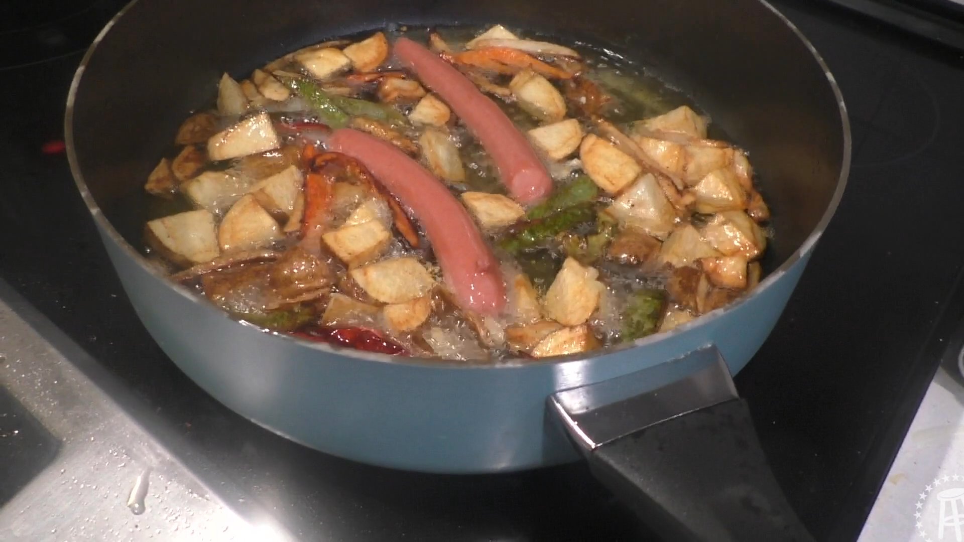 Tank Cooks Italian Hot Dogs