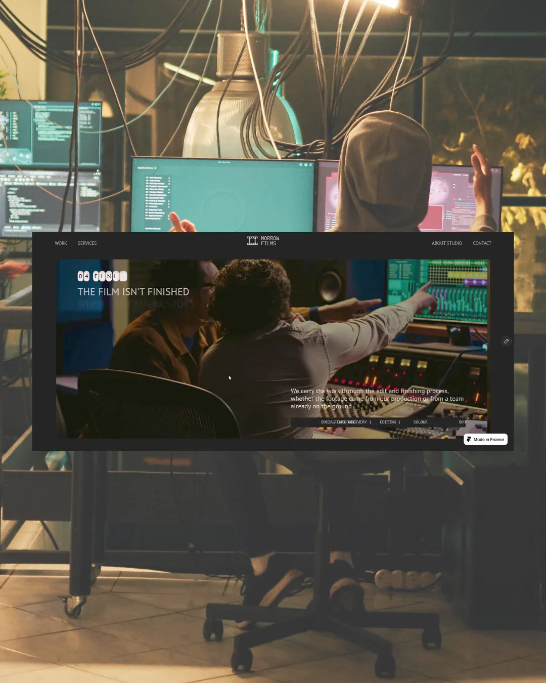 A website for an independent film production studio working across fashion, commercials, product films and documentaries.The focus was to bring the studio’s work, people and creative process together, with a cinematic feel that carries through the entire site.Designed and built in Framer. https://morrow-films.framer.website/