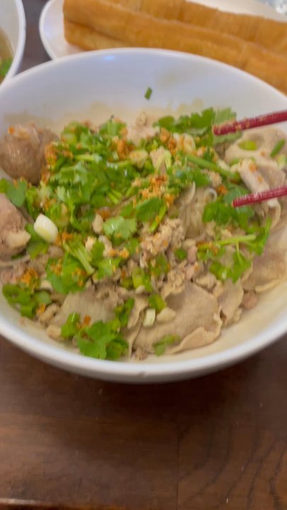 Phnom Penh Noodle Shack - (Instagram: @deetang.la) Mo's special with the soup on side with both thin rice and egg noodles - Cambodian Near Me - Long Beach, California